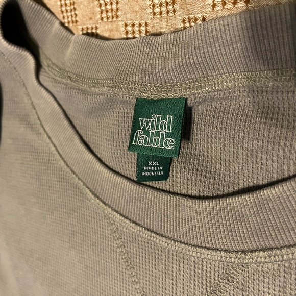 Wild Fable Long Sleeve Thermal Mix Tunic T-Shirt Dark Taupe XXL Plus Size - Picture 4 of 5